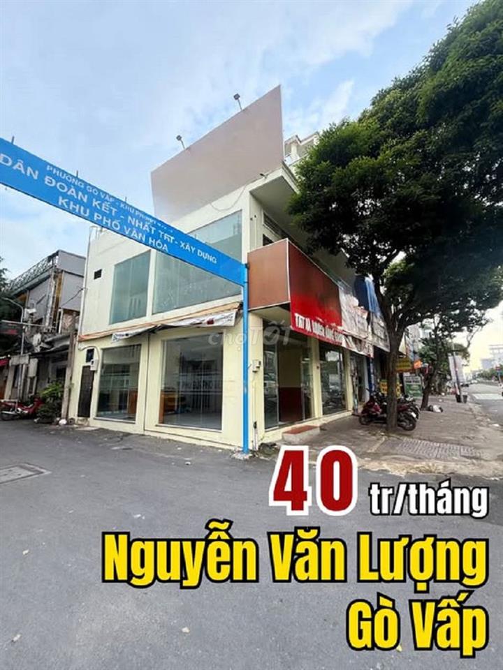 Cho thuê nhà góc 2 mặt tiềnnguyễn văn lượng gò vấp, 8x9m, 1 trệt 1 lầu