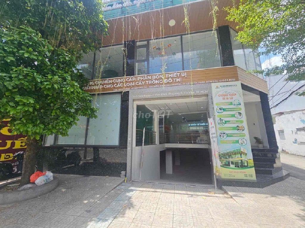 cho thuê nhà góc 2mt nguyễn văn khối gò vấp 12x16m hầm trệt 1 lầu ST