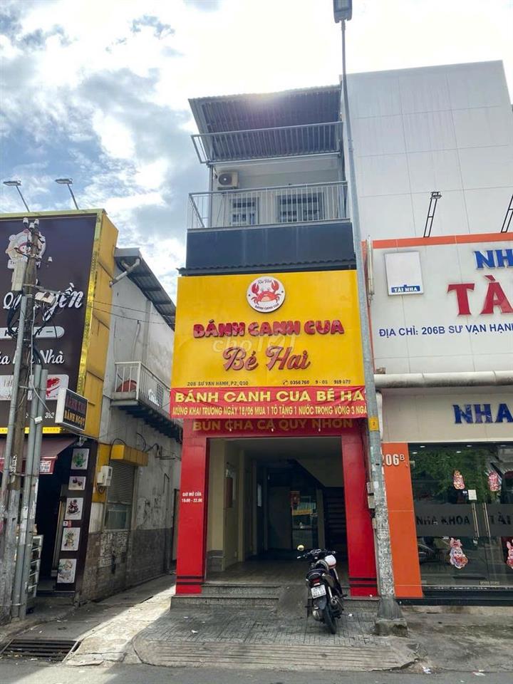 CHO THUÊ NHÀ MẶT TIỀN 208 SƯ VẠN HẠNH, PHƯỜNG DIÊN HỒNG, QUẬN 10