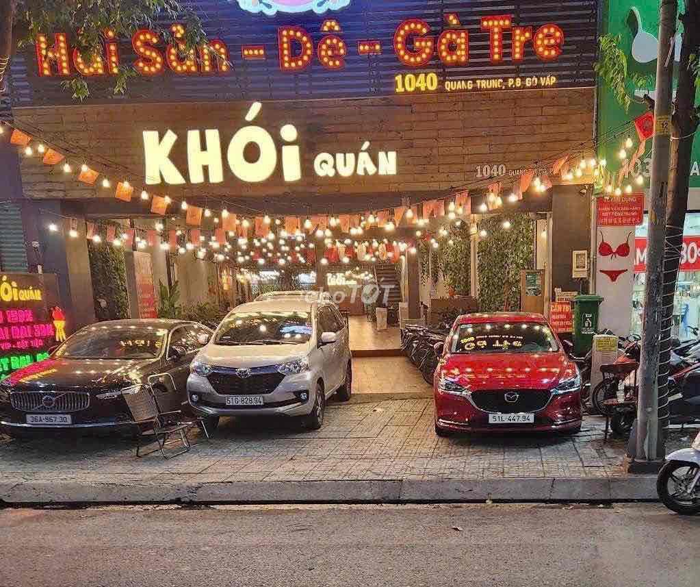 NHÀ HÀNG SÂN VƯỜN  DTSD 500m2!! NGAY MẶT TIỀN TRUNG TÂM QUẬN GÒ VẤP !!