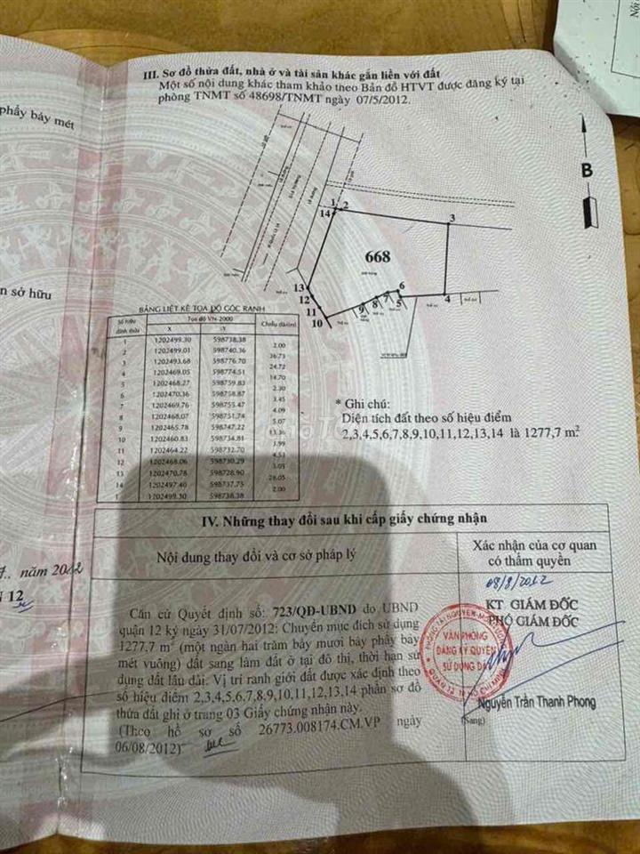 CHO THUÊ ĐẤT GÓC 2MT LÊ THỊ RIÊNG THỚI AN Q12
