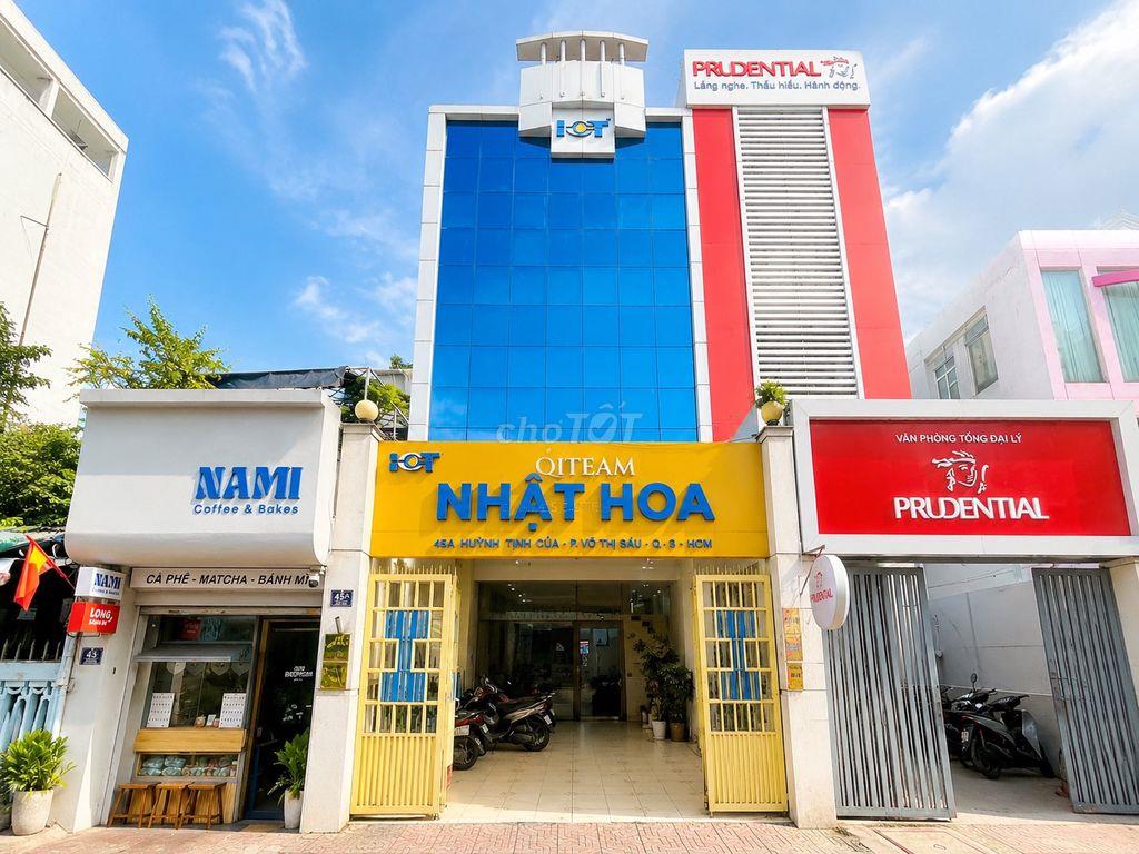 MẶT TIỀN HUỲNH TỊNH CỦA, QUẬN 3 - 4,5x18m - 5 TẦNG - GIÁ 60 TRIỆU