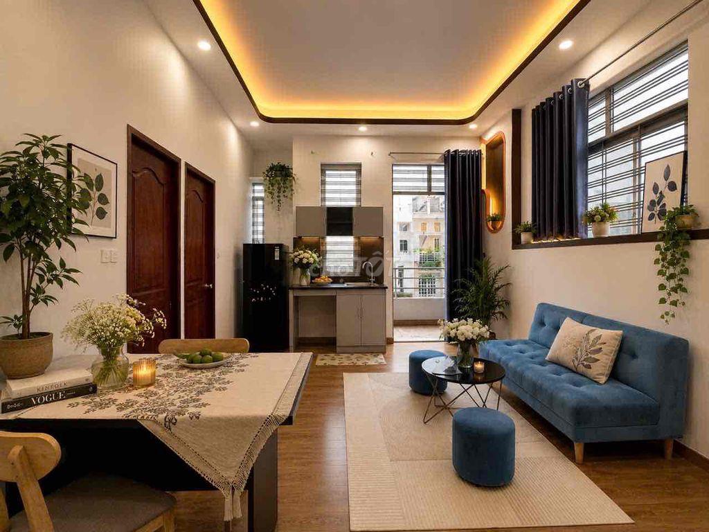 2 PHÒNG NGỦ 1 PHÒNG KHÁCH 60m2 - FULL NỘI THẤT BAN CÔNG Ở PHƯỜNG 12