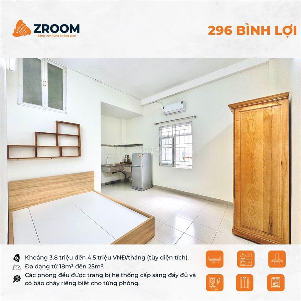 🔥 ZROOM GIẢM NGAY 300K – PHÒNG FULL NỘI THẤT BÌNH THẠNH