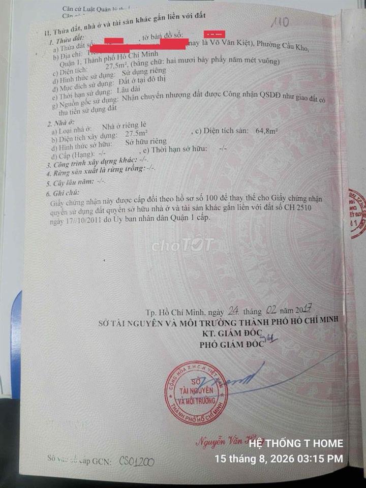 Bán NNC full nội thất mới 100% đường Trần Hưng Đạo, Quận 1 giá cực tốt