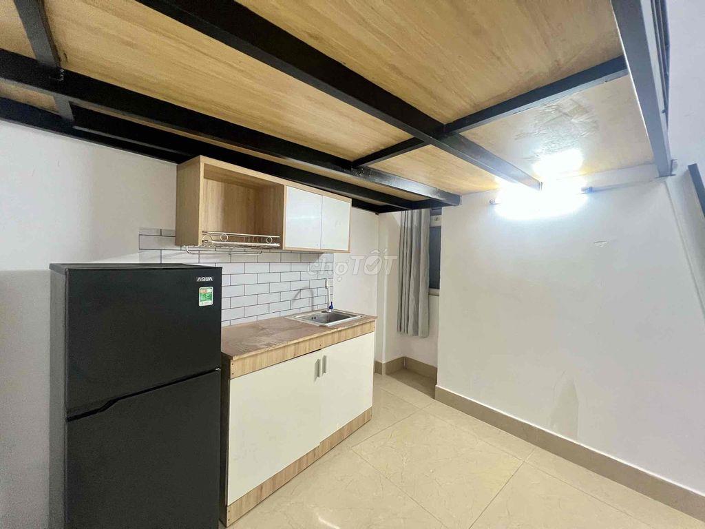 🍀STUDIO CÓ GÁC FULL NỘI THẤT CHỈ 4TR8/THÁNG – CỬA SỔ GIẾNG TRỜI