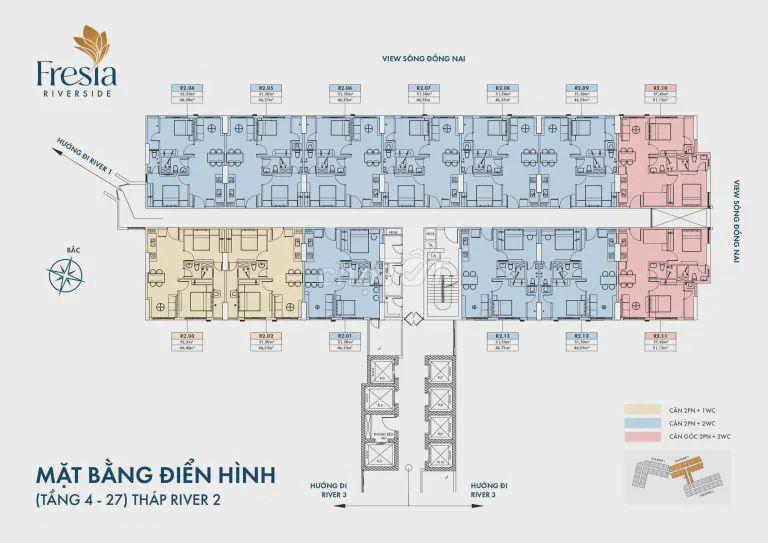 HOT CHÍNH CHỦ CẮT LỖ CĂN Fresia Riverside VIEW SÔNG TẦNG 17