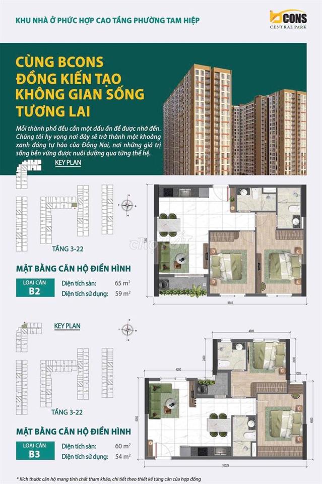 Sơ đồ 9 loại căn 2PN Dự án Bcons, hỗ trợ tìm căn hộ theo tầng, view.