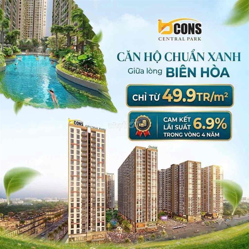 Căn góc 3PN dự án Bcons Central Park rộng rãi,thoáng mát,siêu đẳng cấp