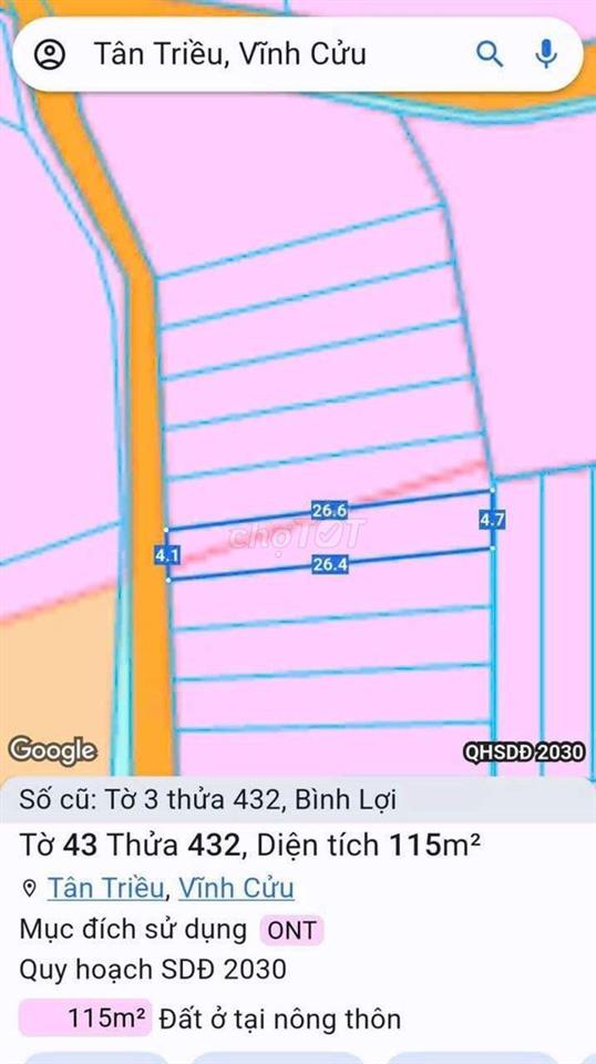 Chủ ngộp bán gấp 115m2 đất thổ cư full, đường xe ô tô, giá 870 triệu