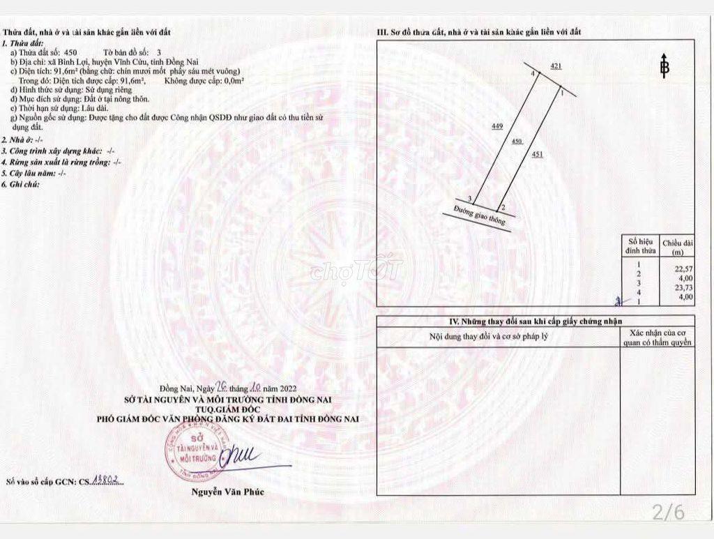 Đất giá rẻ phường Tân Triều. Xây tự do, sổ riêng. NH hoc trợ 500 triệu
