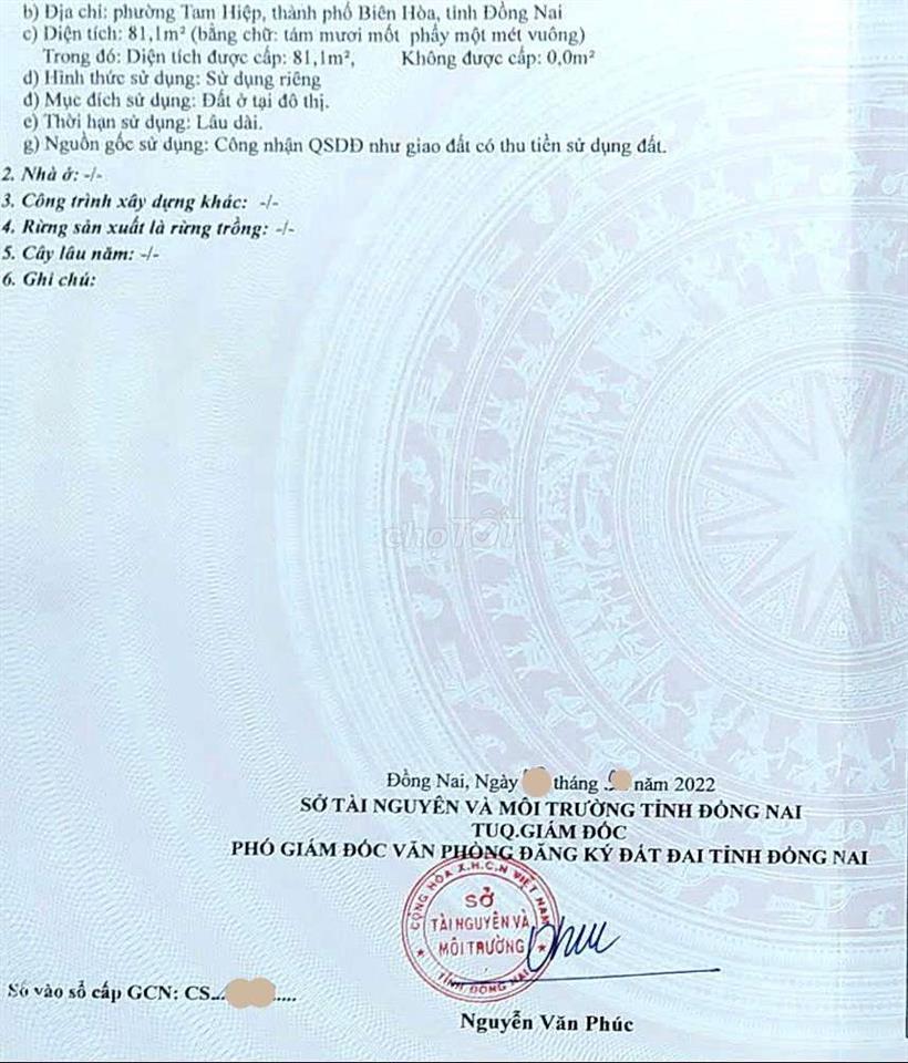 81m2 BÁN RẺ NHÀ TAM HIỆP, SỔ HỒNG RIÊNG THỔ CƯ 💯 GẦN GIÁO XỨ ĐA MINH