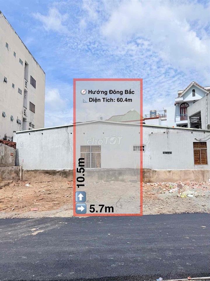 đất ngõ hẻm, 60,4m2 , đường phạm văn thuận,tam hiệp, biên hoà,đồng nai