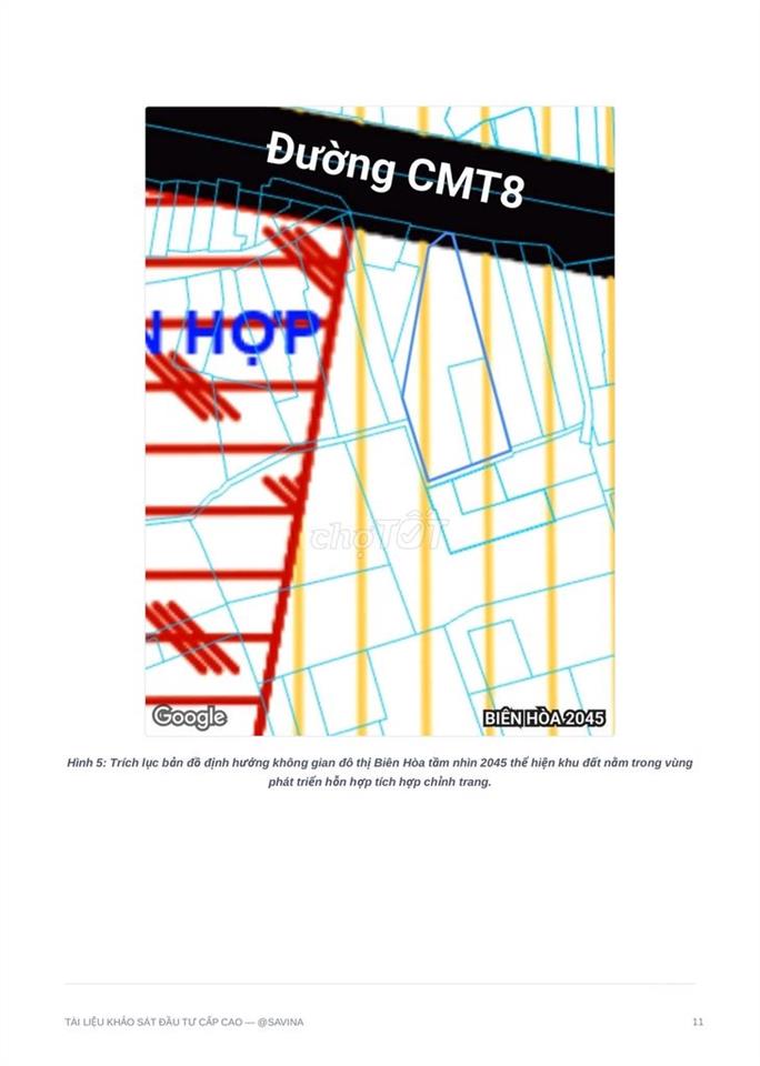 Bán đất mặt tiền CMT8 trung tâm Biên Hòa 559m², ngang 17,5m – Sổ hồng