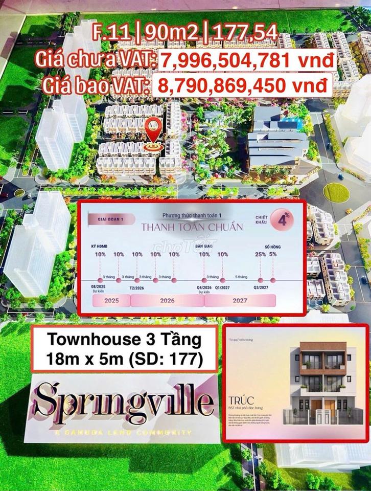 Chủ gửi bán nhà phố Nhơn Trạch 90m2 3 tầng chênh 200 triệu