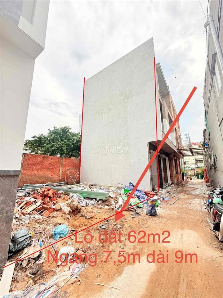 Bán Đất ngay cây xăng Vườn Mít Tp.Biên hoà 62m2  2 tỉ 850tr