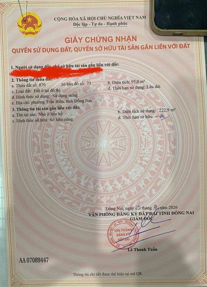 Nhà bán khu dân cư Bửu Long