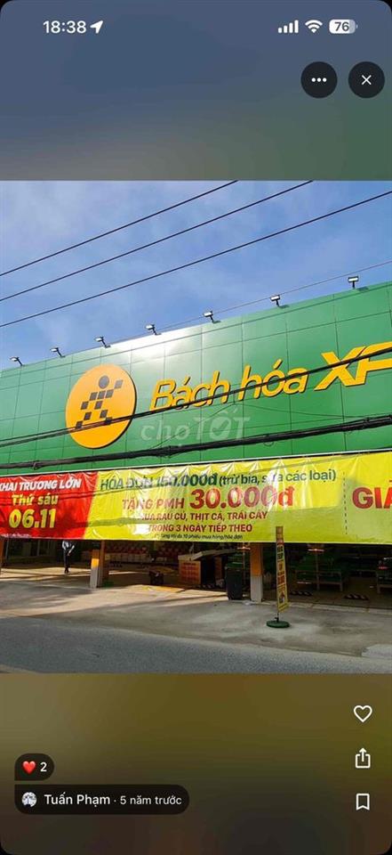 bán mặt bằng kinh doanh đang cho BHX thuê