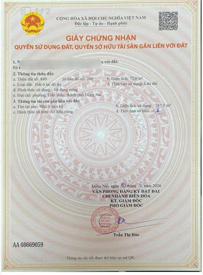 Nhà Trung Tâm Kế Bên ITO