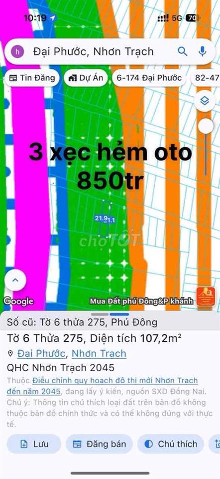 Đất nền khu Phú Đông sổ hồng riêng đường xe hơi