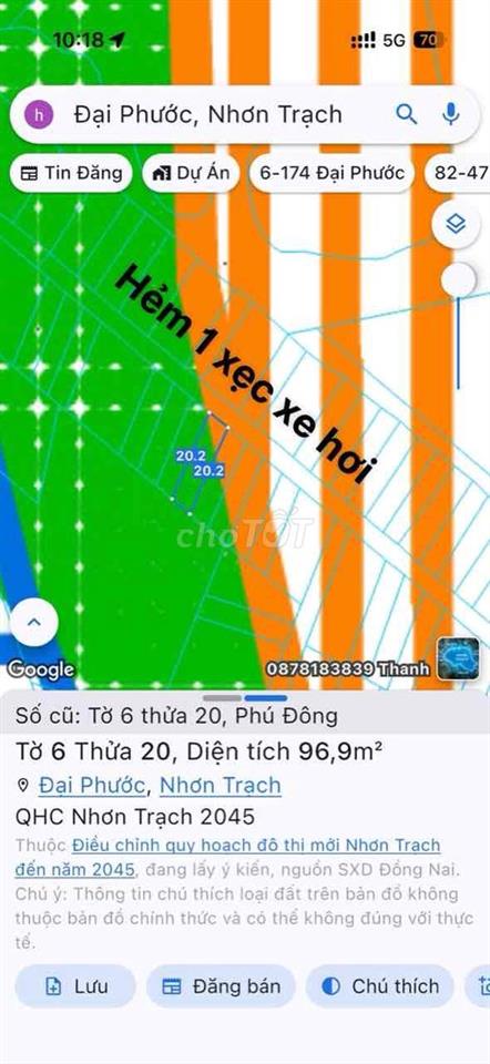 Đất nền khu Phú Đông sổ hồng riêng đường xe hơi