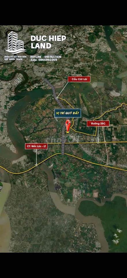Đất nền full thổ sát bên đại đô thị Đại Phước 1 full thổ cư