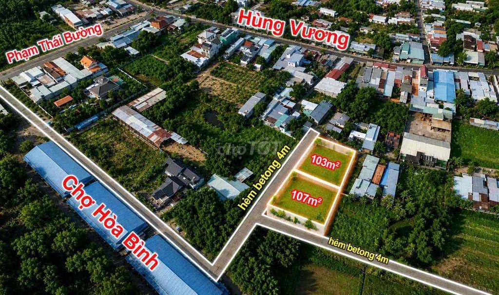 Cơ hội vàng sở hữu lô đất ngay trung tâm chợ Hoà Bình xã Vĩnh Thanh
