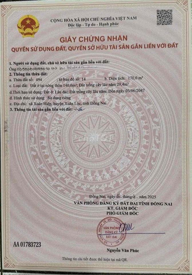 🚨 ĐẤT ĐẸP TRUNG TÂM XUÂN LỘC – FULL THỔ CƯ – GIÁ CHỈ TỪ 890 TRIỆU   📍