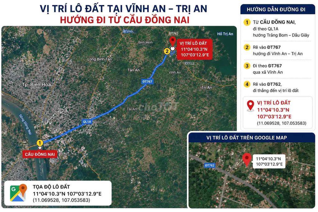 CHỈ 450 TRIỆU SỞ HỮU NGAY ĐẤT NHÀ VƯỜN 479m² TẠI VĨNH AN, TP. ĐỒNG NAi