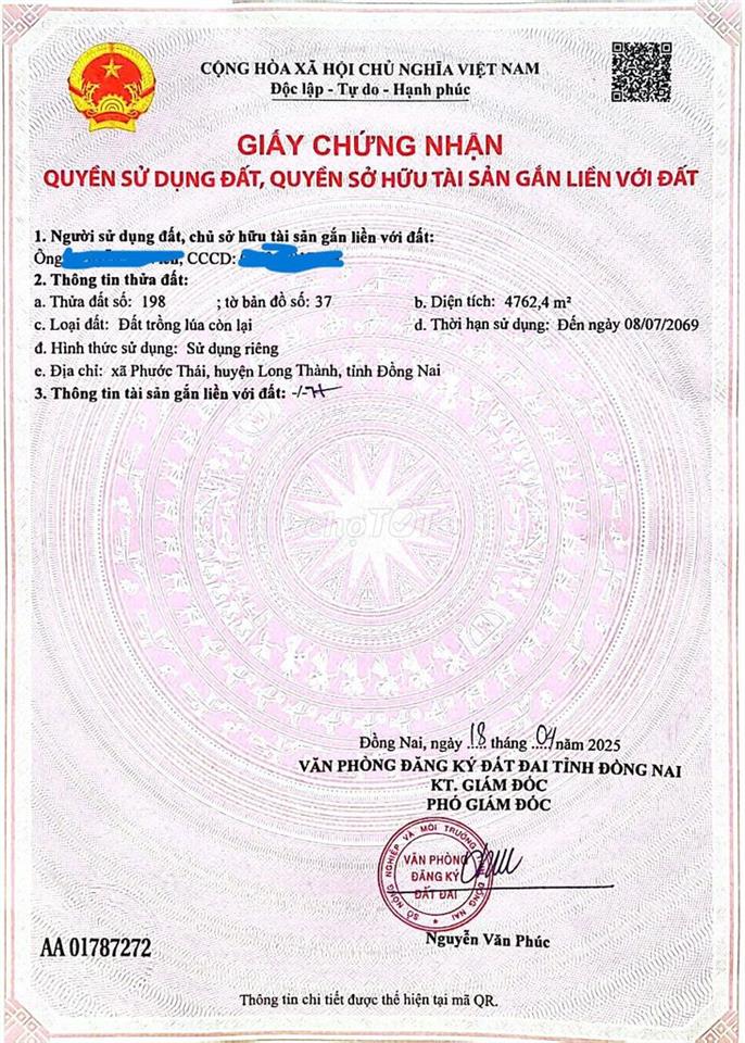LÔ ĐẤT ĐẸP 4.762m2
