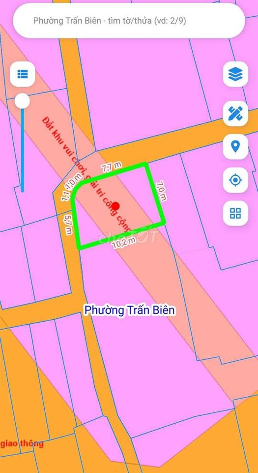 Chính chủ 2 thửa Đất ở đô thị phường Trấn Biên