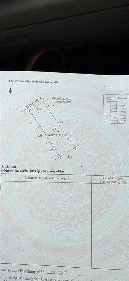 BÁN ĐẤT SỔ RIÊNG THỔ CƯ XUÂN THÀNH- XUÂN LỘC