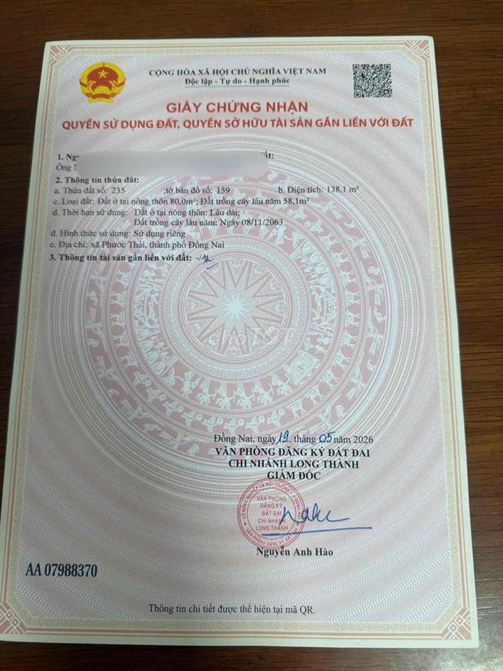Đất ngộp SHR liền kề KCN Bàu Cạn sân bay Long Thành