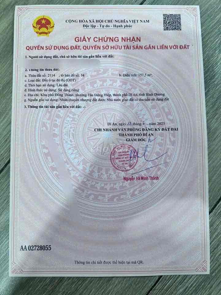 DT 157m2 Tc 100% ngay ngã ba Cây Điệp