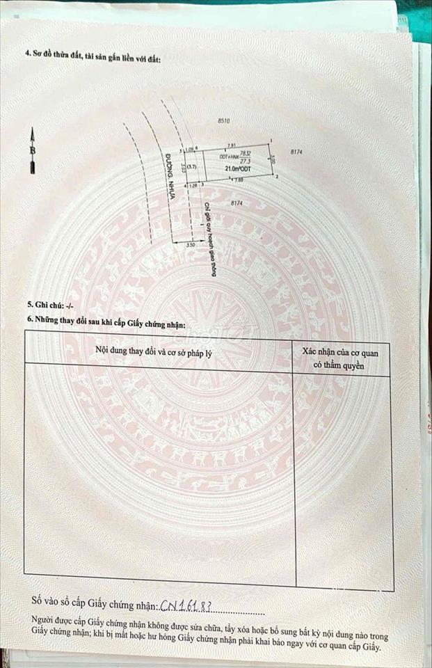 Nhà SHR lầu trệt mặt tiền đường nhựa Nguyễn Bính Dt 27,3m2