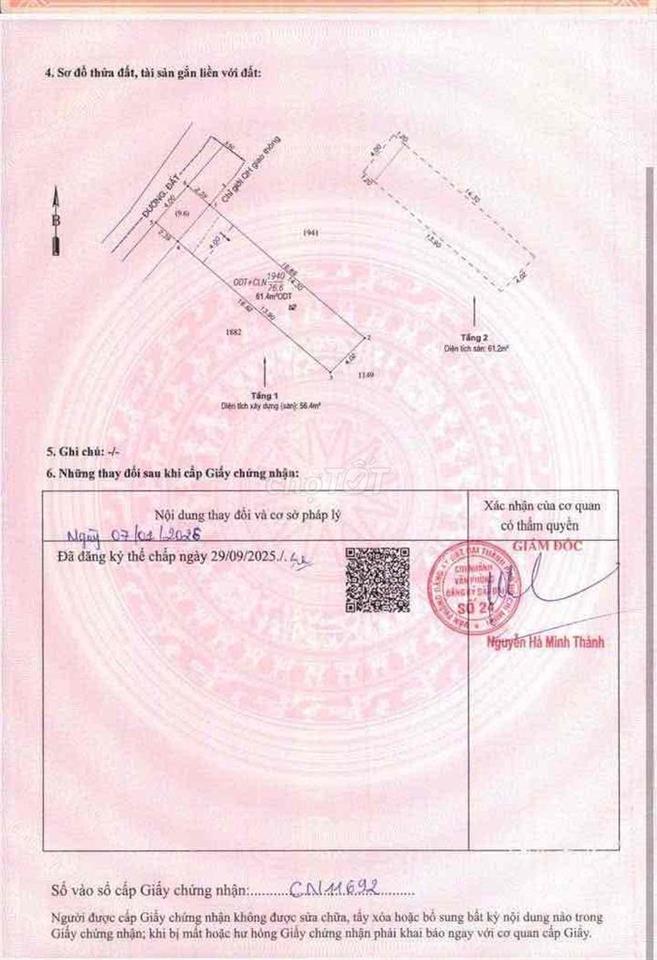 Nhà Đã Hoàn Công SHR lầu trệt gần làng đại học quốc gia