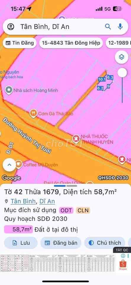 Nhà SHR DT 58,7m2 tc 100% ở hẻm 45 Huỳnh Thị Tươ