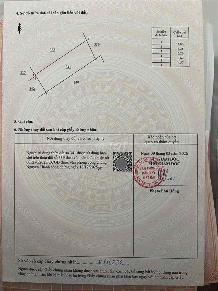 ĐẤT SỔ HỒNG RIÊNG 60m2 thổ cư 100%