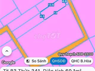 ĐẤT SỔ HỒNG RIÊNG 60m2 thổ cư 100%