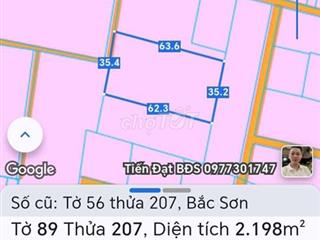 Bán đất 100m² (5×20) gần chợ Phú Sơn, Bắc Sơn, giá tốt
