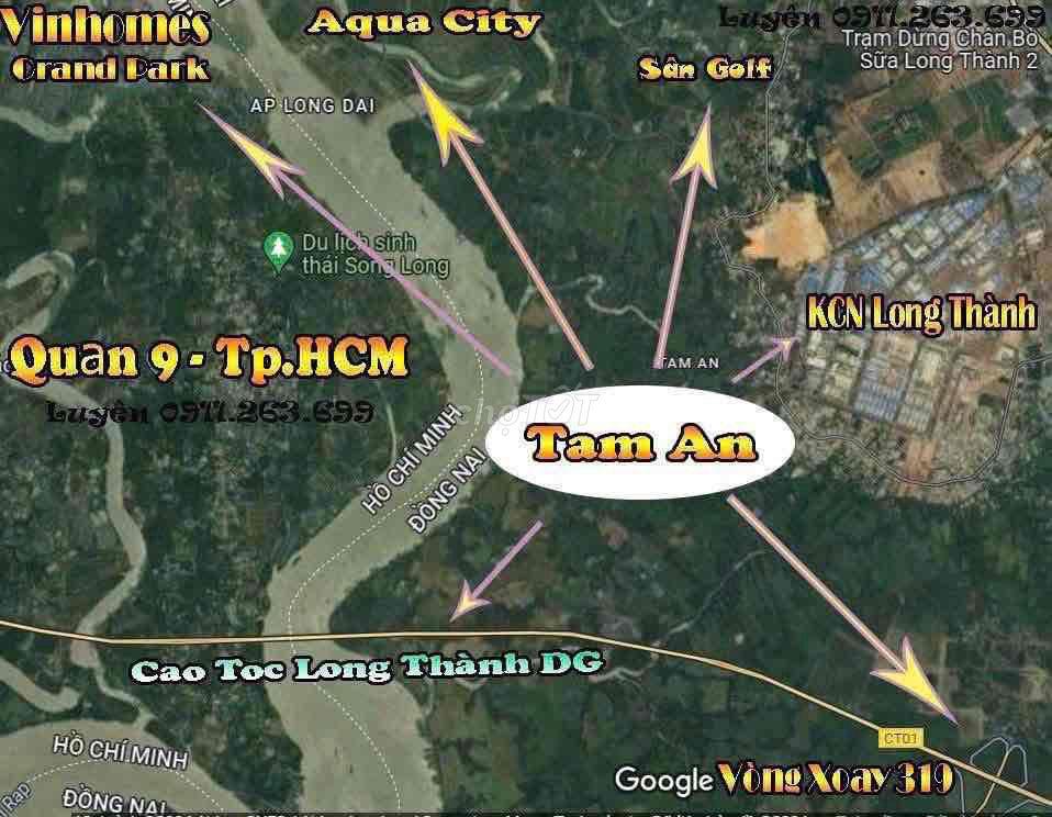 Bán 1825m2 MT Dương Diên Nghệ-An Phước-Đnai.Cách KĐT Aqua city chỉ 2km