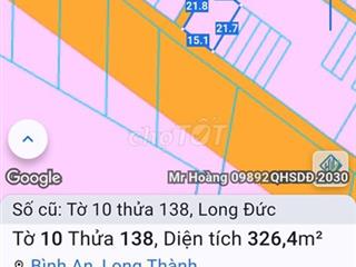 Bán đất thổ cư gần khu Công nghiệp Long Đức, Quy hoạch Đường lớn