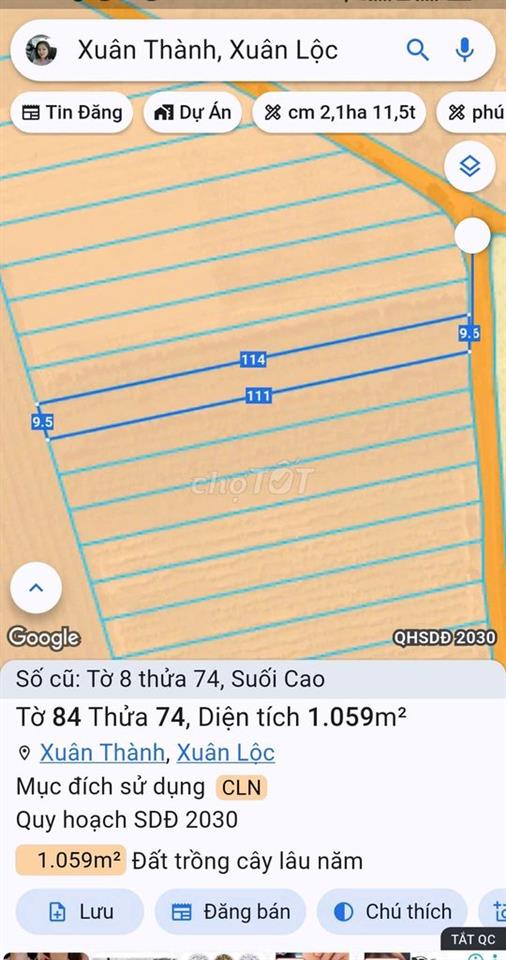 cần bán lô đất 2 mặt tiền Xuân Lộc Đồng Nai 400tr