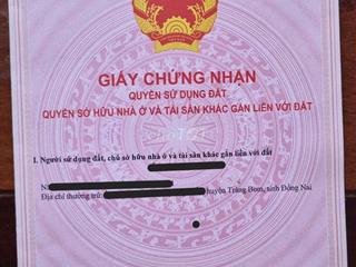 Cần bán đất khu phố 3 Thị trấn Trảng Bom 