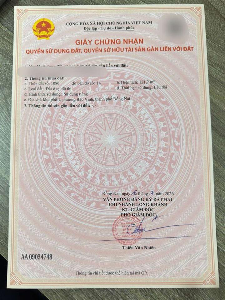 Nền trung tâm Bảo Vinh 6m ngang