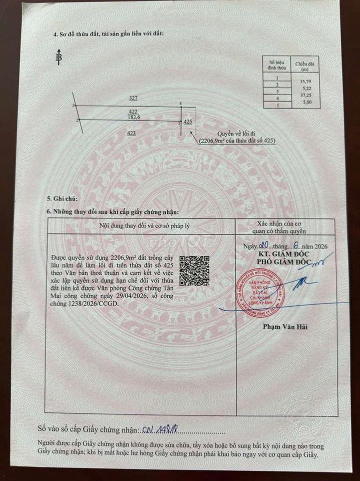 Nền trung tâm Phường đường rộng 16m gần khu công nghiệp