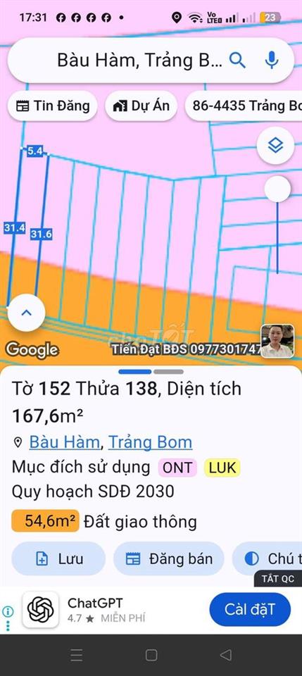 đất đẹp giá rẻ đầu tư đường nhựa thông kinh doanh giá 795_950tr/1 nền