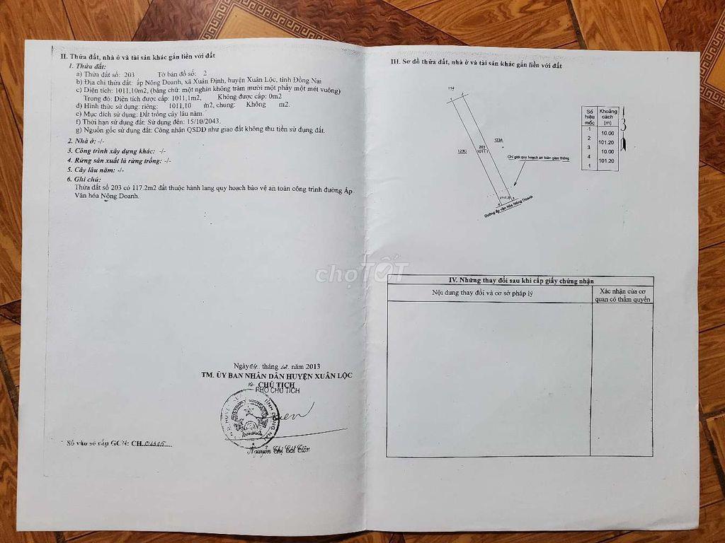 Bán Đất mặt tiền 10m đường nhựa hiện hữu 4m