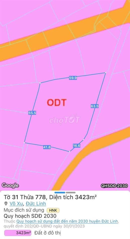 đất bên hông công viên võ xu 3xào5