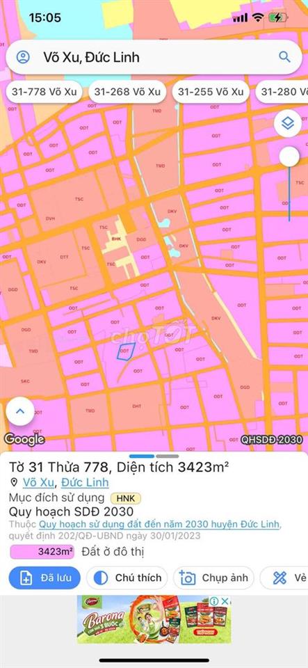 đất bên hông công viên võ xu 3xào5